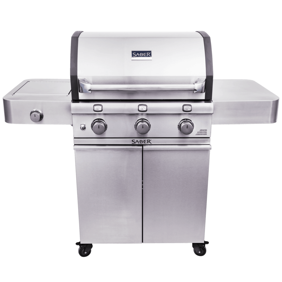 SABER® Cast Stainless 3-Burner Gas Grill