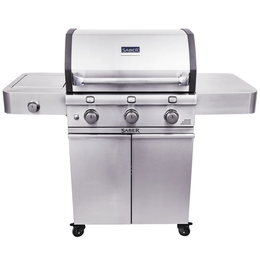 SABER® Cast Stainless 3-Burner Gas Grill