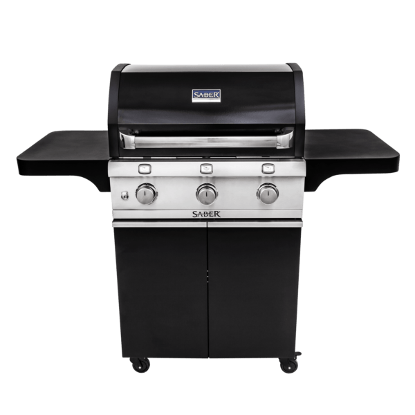 SABER® Cast Black 3-Burner Gas Grill