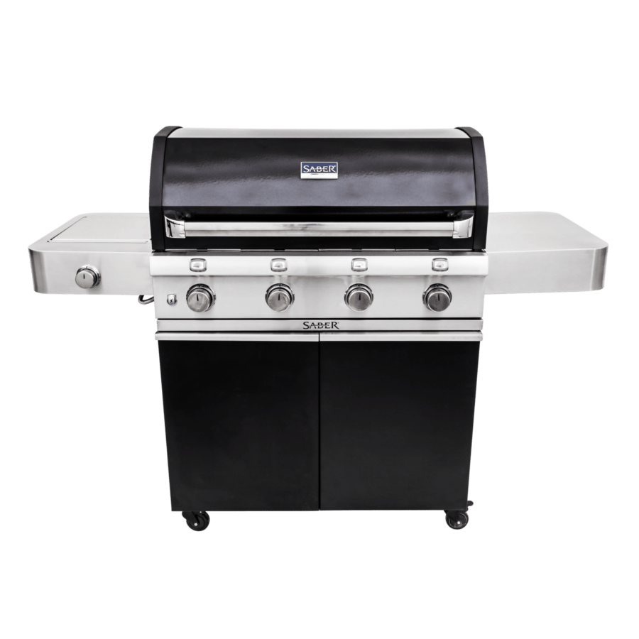 SABER® Cast Black 4-Burner Gas Grill