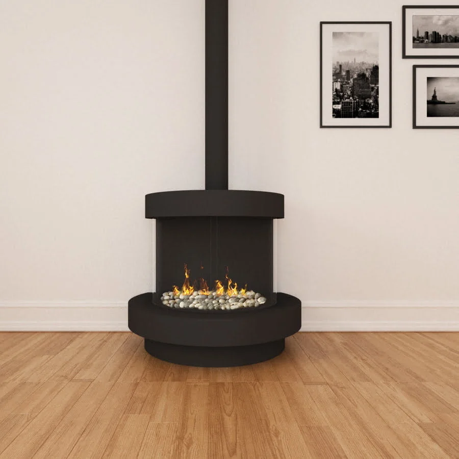 Stand Alone 270 (75x65 incurvé) avec hotte, avec base