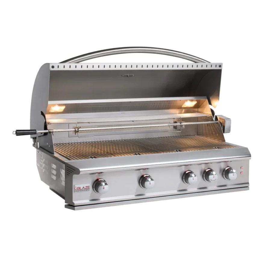 Blaze Professional 44-Inch 4 Burner Built-In Gas Grill With Rear Infrared Burner